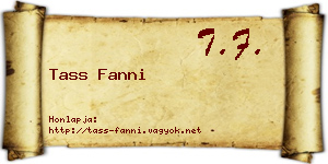 Tass Fanni névjegykártya